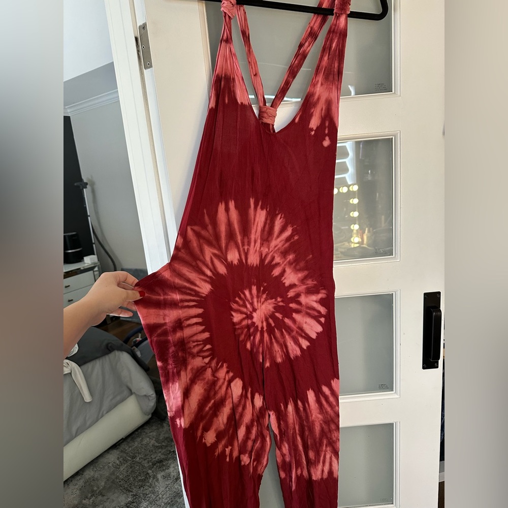 Red TieDye Jumpsuit